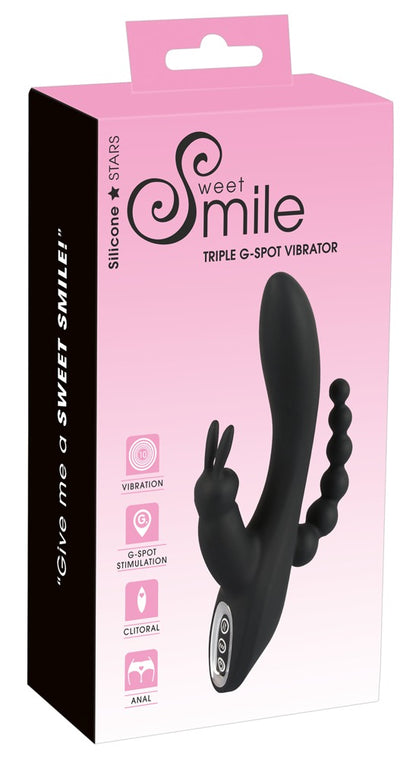 Sweet Smile Triple G-Spot Vibrator mit Klitoris- und Anus-Stimulator