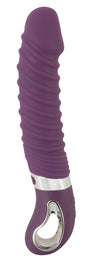 Sweet Smile Warming Soft Vibrator flexibel mit Rillen-Reizstruktur, lila
