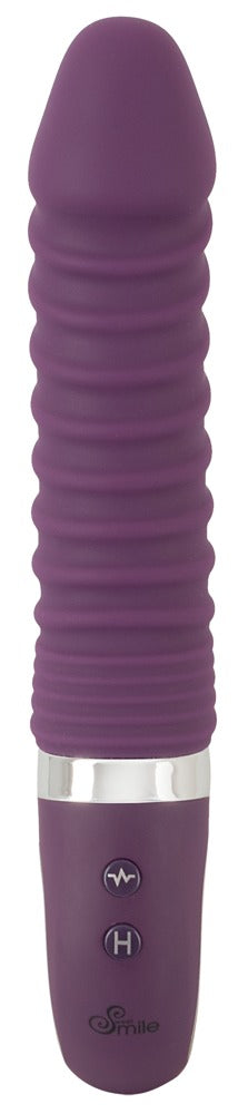 Sweet Smile Warming Soft Vibrator flexibel mit Rillen-Reizstruktur, lila
