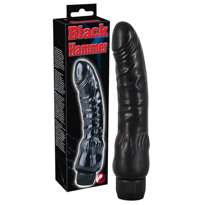 You2Toys Vibrator Black Hammer im Penis-Look, tiefschwarz