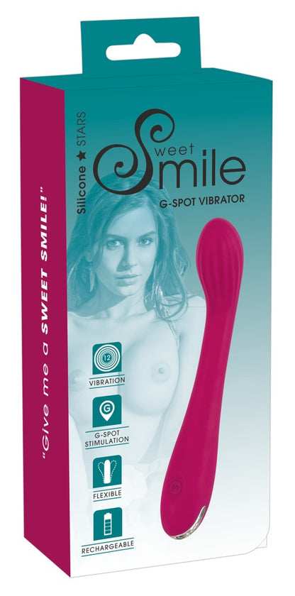 Sweet Smile G-Spot Vibrator mit flexiblem Hals und reizgeriffeltem Kopf