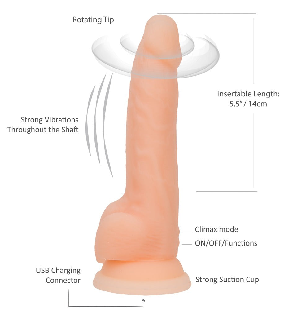 Naked Addiction NA 8 Rotating&Vibrating Dong V