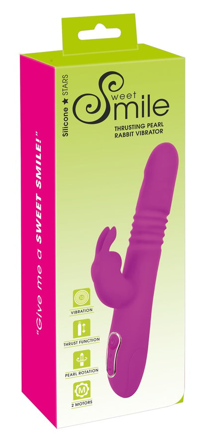 Sweet Smile Thrusting Pearl Rabbit Vibrator mit rotierenden Kugeln