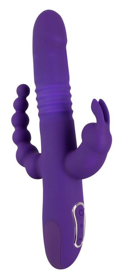 Sweet Smile Triple Thrusting Vibrator für Vagina, G-Punkt, Klitoris und Anus