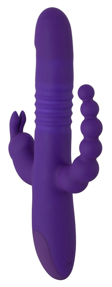 Sweet Smile Triple Thrusting Vibrator für Vagina, G-Punkt, Klitoris und Anus