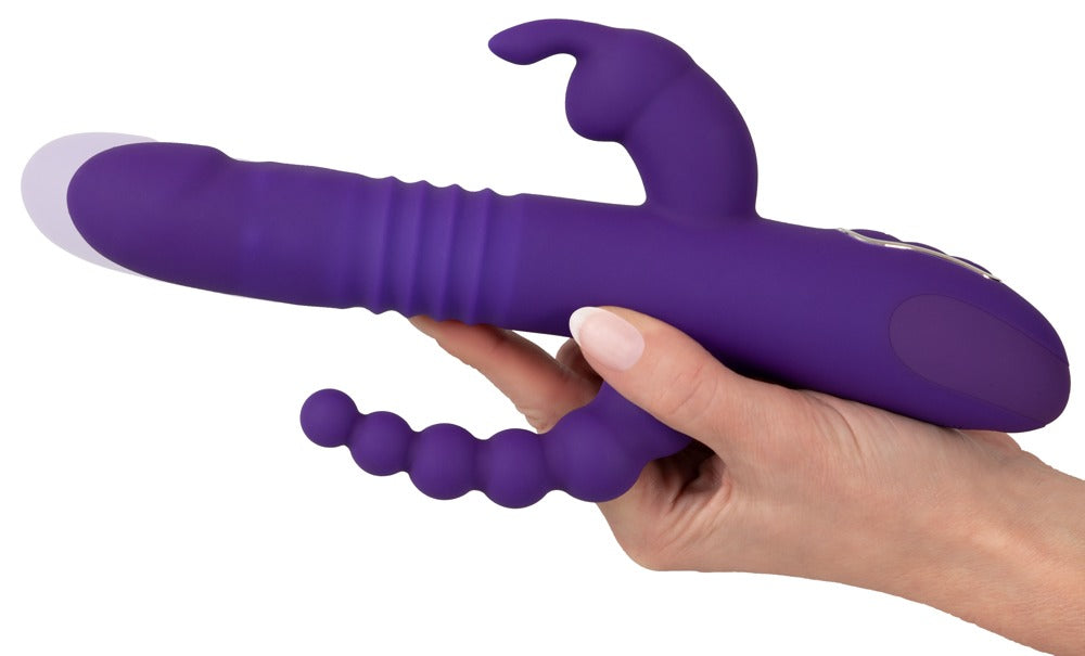 Sweet Smile Triple Thrusting Vibrator für Vagina, G-Punkt, Klitoris und Anus