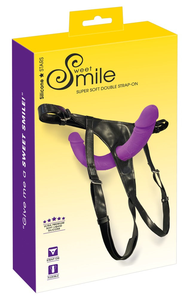 Sweet Smile Super Soft Double Strap-On Umschnallstring mit Doppeldildo
