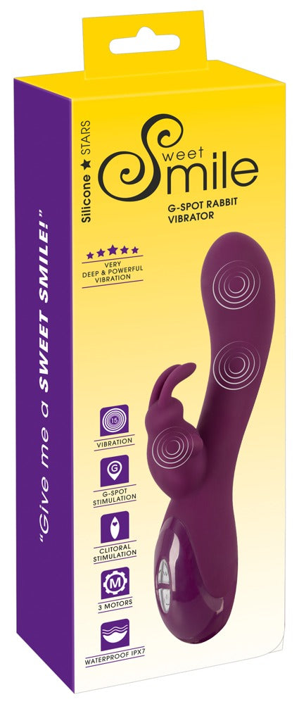 Sweet Smile G-Spot Rabbit Vibrator wasserdicht mit Klitorisarm