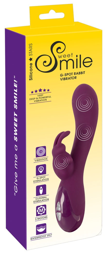 Sweet Smile G-Spot Rabbit Vibrator wasserdicht mit Klitorisarm