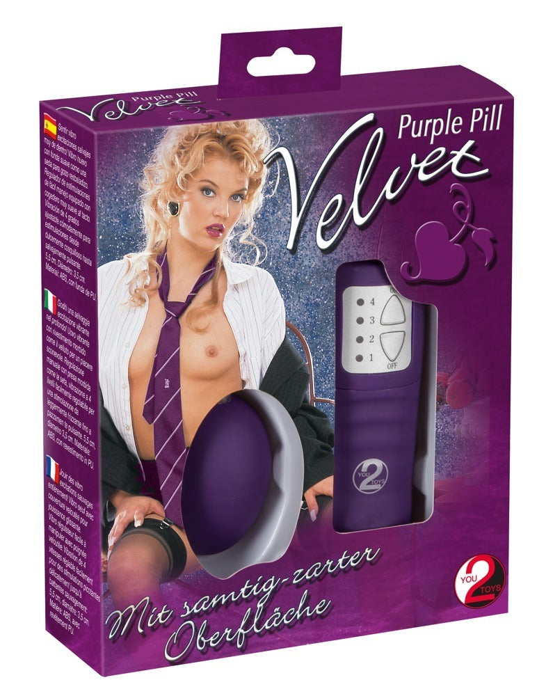 You2Toys Velvet Purple Pill Vibro-Ei mit 4-Stufen-Vibration