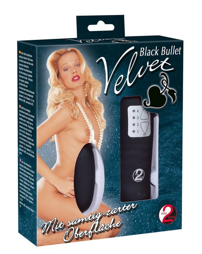 You2Toys Velvet Black Bullet Vibro-Ei mit 4-Stufen-Vibration