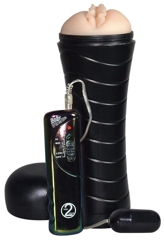 Pussy to Go Masturbator mit Vibro-Ei, 23 cm