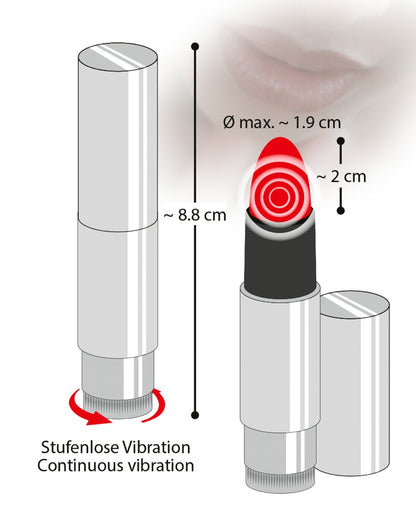 You2Toys Kiss Me Lipstick Vibe Mini-Vibrator im Lippenstift-Look