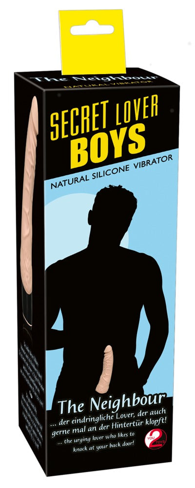 You2Toys The Neighbour Silikon-Penisvibrator mit angedeuteten Hoden