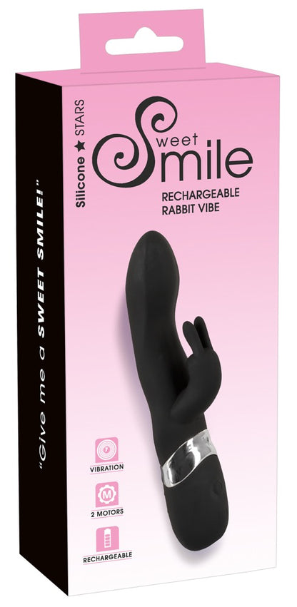 Sweet Smile Rechargeable Rabbit Vibrator samtig weich mit Hasenohren