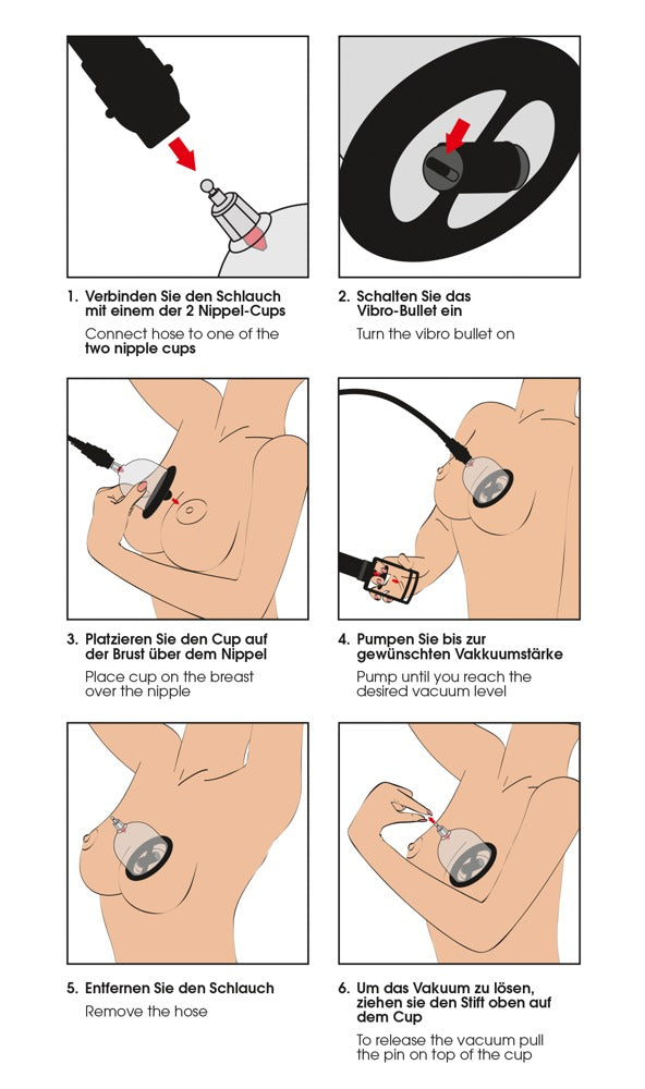 Bad Kitty Nippelsauger mit Handpumpe und Vibration
