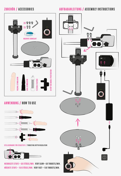 You2Toys Big Bang Penetrator Sexmaschine mit höhenverstellbarem Ständer
