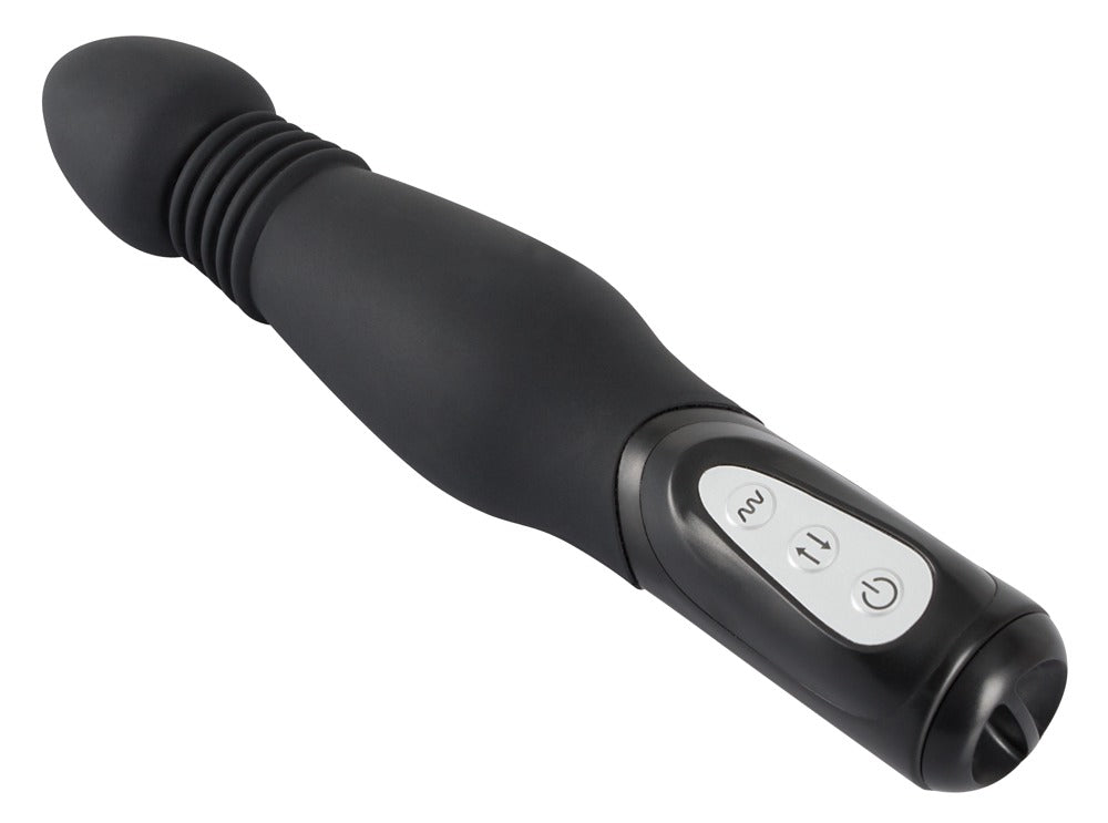 You2Toys Black Thrusting Anal Vibe mit Vibration und Stoßfunktion