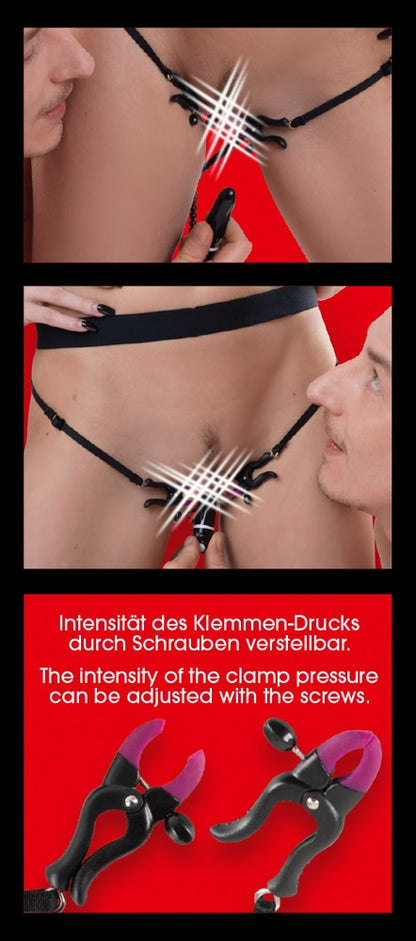 Bad Kitty Spreader-String mit Mini-Vibrator und Reizperlen