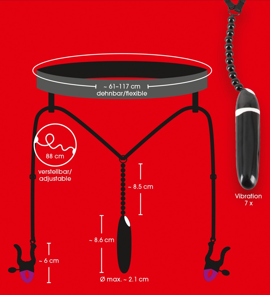 Bad Kitty Spreader-String mit Mini-Vibrator und Reizperlen