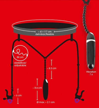 Bad Kitty Spreader-String mit Mini-Vibrator und Reizperlen