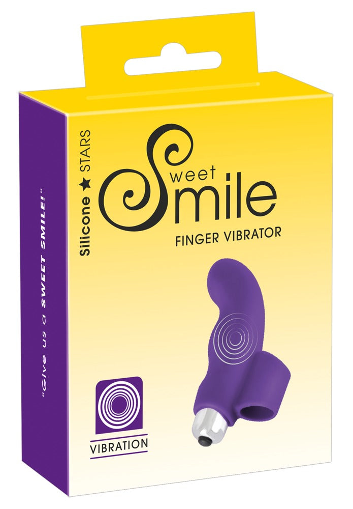 Sweet Smile Finger Vibrator mit gebogener Spitze und Fingerschlaufe