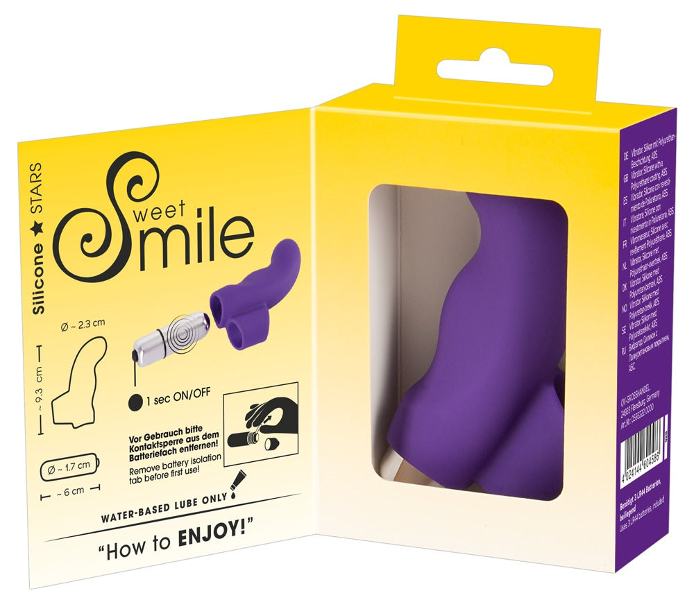 Sweet Smile Finger Vibrator mit gebogener Spitze und Fingerschlaufe