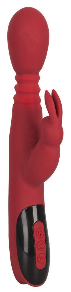 You2Toys Silicone Rabbit Vibrator mit Reizrippen, rot