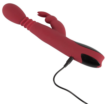 You2Toys Silicone Rabbit Vibrator mit Reizrippen, rot
