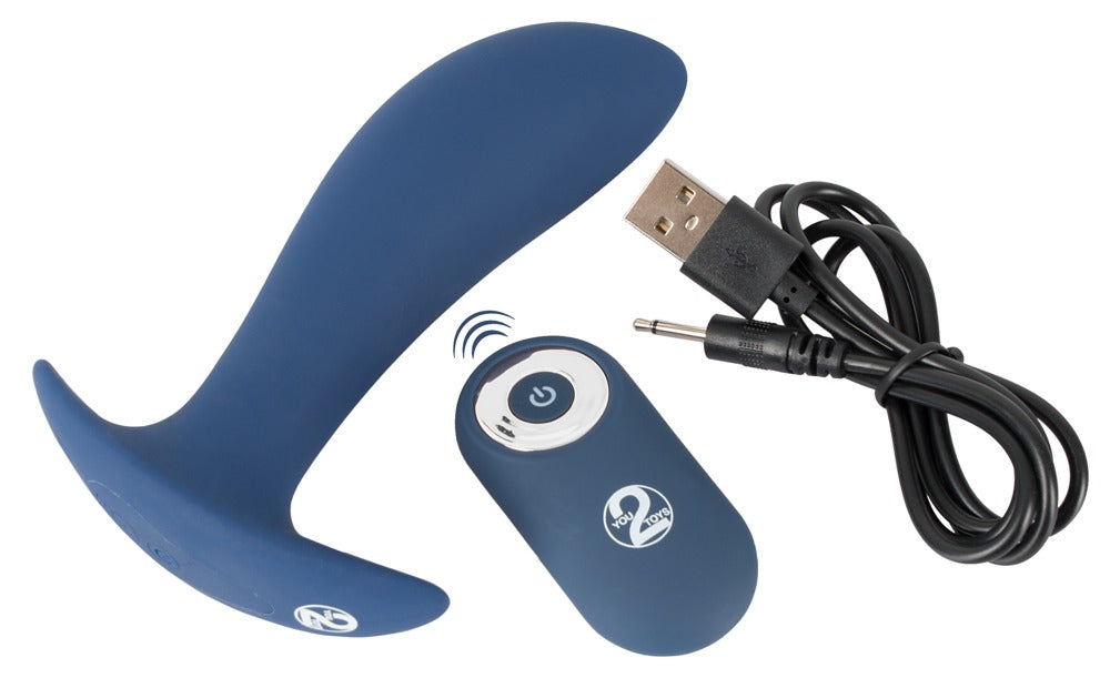 You2Toys Vibrating Butt Plug mit Fernbedienung, blau