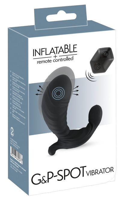 Aufblasbarer G- und P-Punkt Vibrator mit Funkfernbedienung, 12 cm