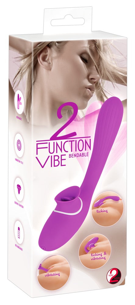 You2Toys 2 Function Bendable Vibe biegsam mit Klitoris-Funktion