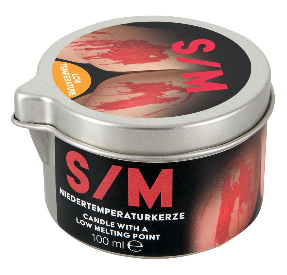 S/M Kerze im Tiegel mit zwei Dochten, 100 ml