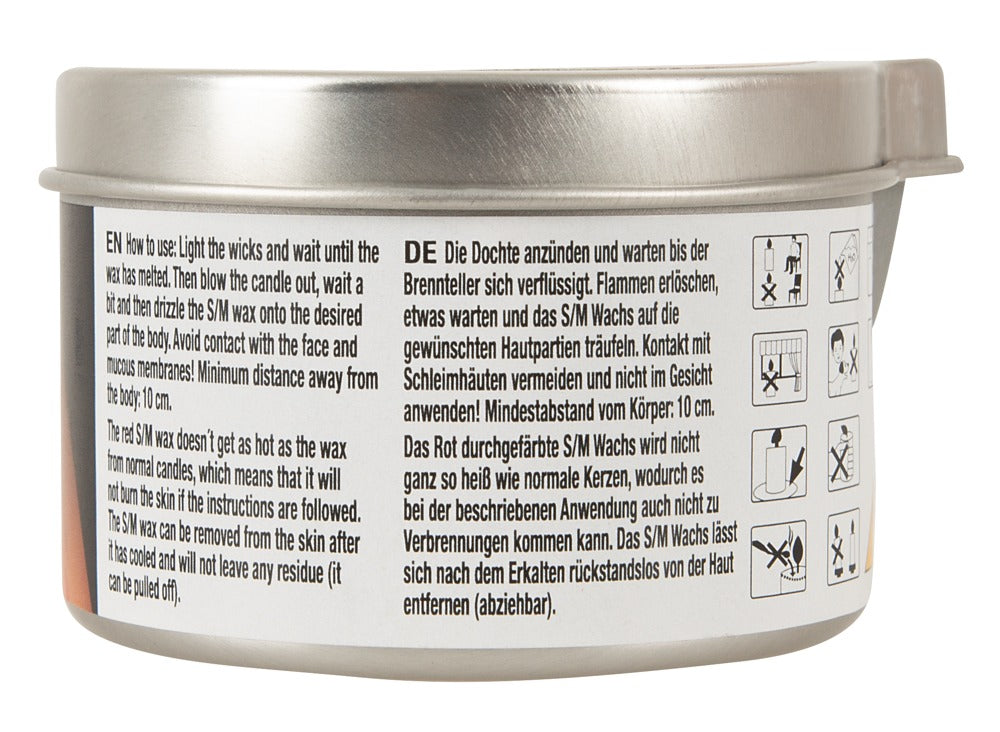 S/M Kerze im Tiegel mit zwei Dochten, 100 ml