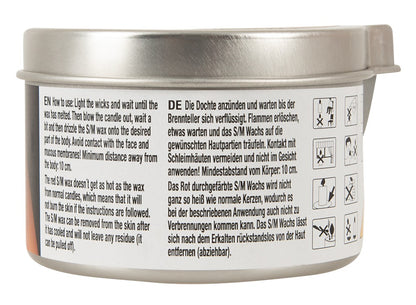 S/M Kerze im Tiegel mit zwei Dochten, 100 ml