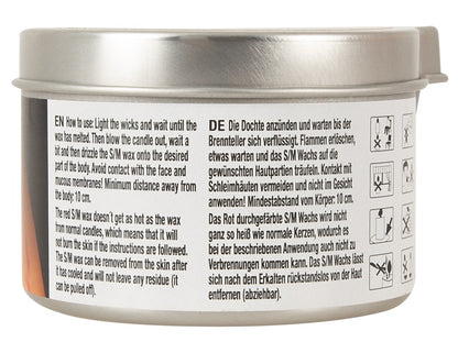 S/M Kerze Hot im Tiegel mit zwei Dochten, 100 ml