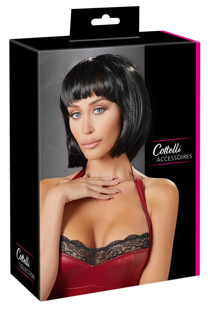 Cottelli Perücke Bob in Schwarz
