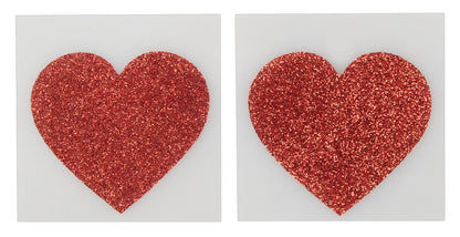 Cottelli Nippelsticker in Herzform mit Glitzer