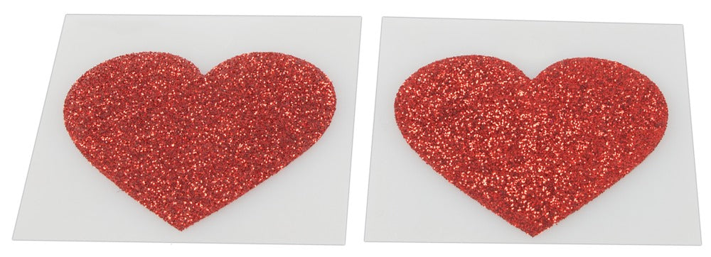 Cottelli Nippelsticker in Herzform mit Glitzer