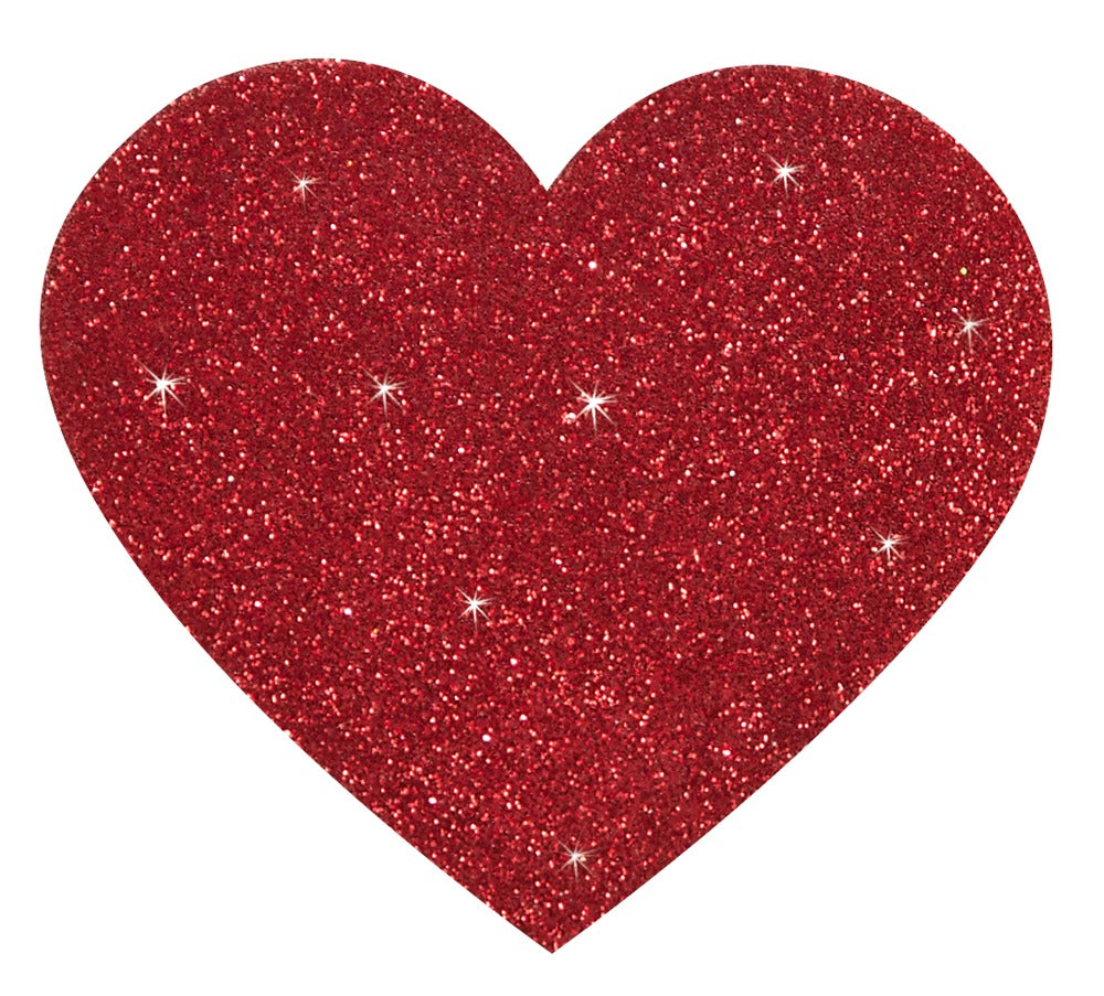 Cottelli Nippelsticker in Herzform mit Glitzer