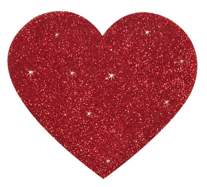 Cottelli Nippelsticker in Herzform mit Glitzer