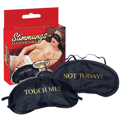 Satin-Augenmaske mit Print TOUCH ME und NOT TODAY
