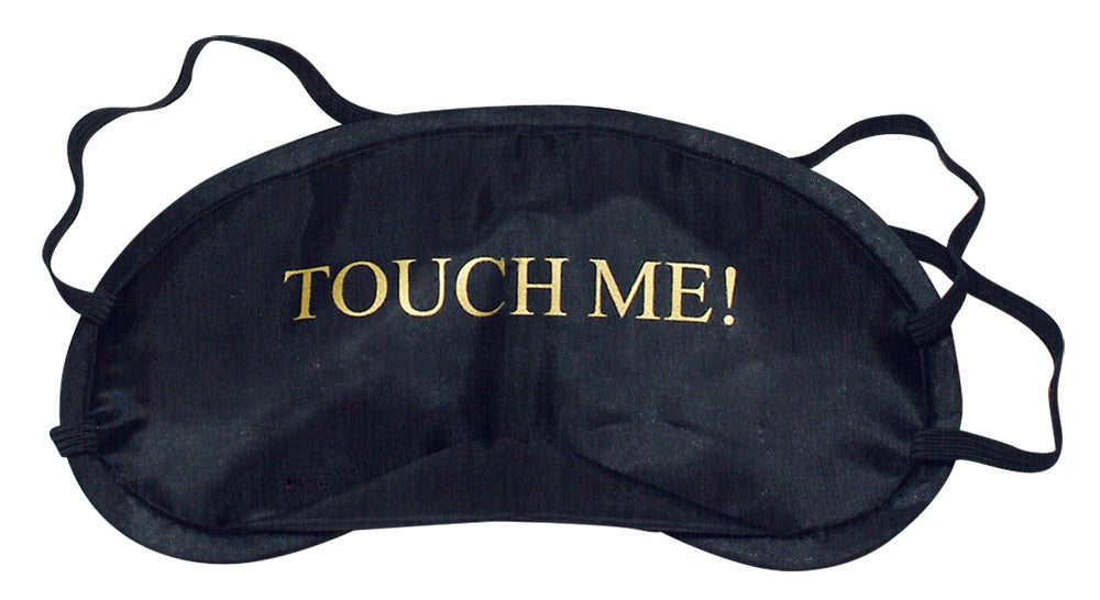 Satin-Augenmaske mit Print TOUCH ME und NOT TODAY