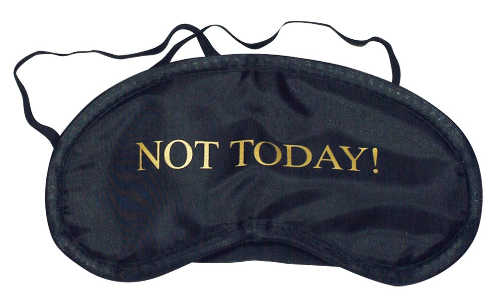 Satin-Augenmaske mit Print TOUCH ME und NOT TODAY