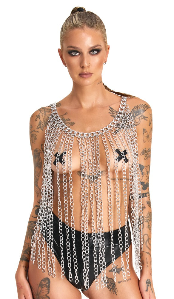 Bad Kitty Chainmail Collar – Körperkette als Kragen oder Hüftschmuck