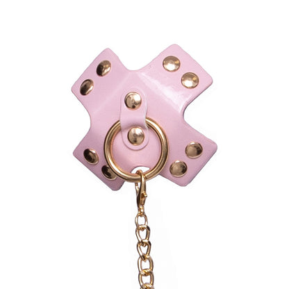 Bad Kitty BK Brustschmuck Pink mit Kette