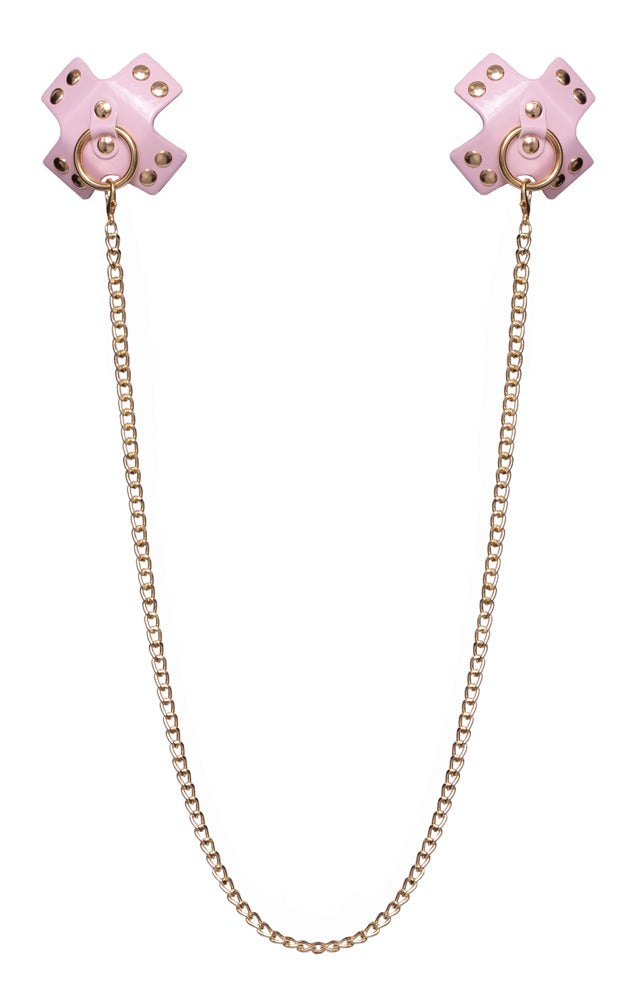 Bad Kitty BK Brustschmuck Pink mit Kette