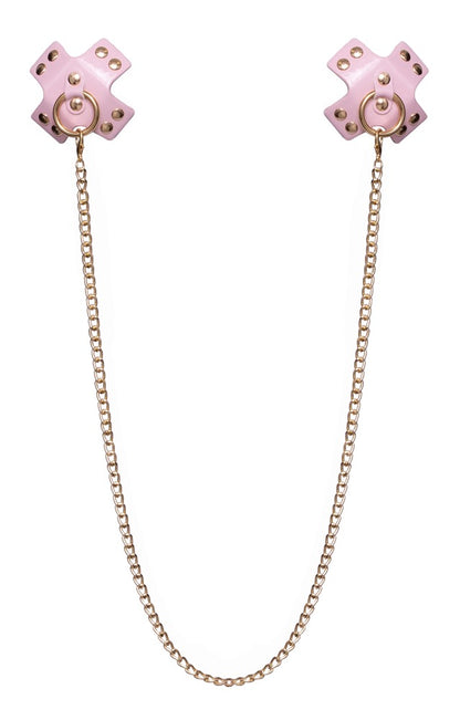 Bad Kitty BK Brustschmuck Pink mit Kette