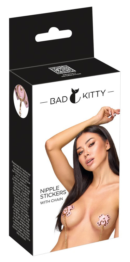 Bad Kitty BK Brustschmuck Pink mit Kette