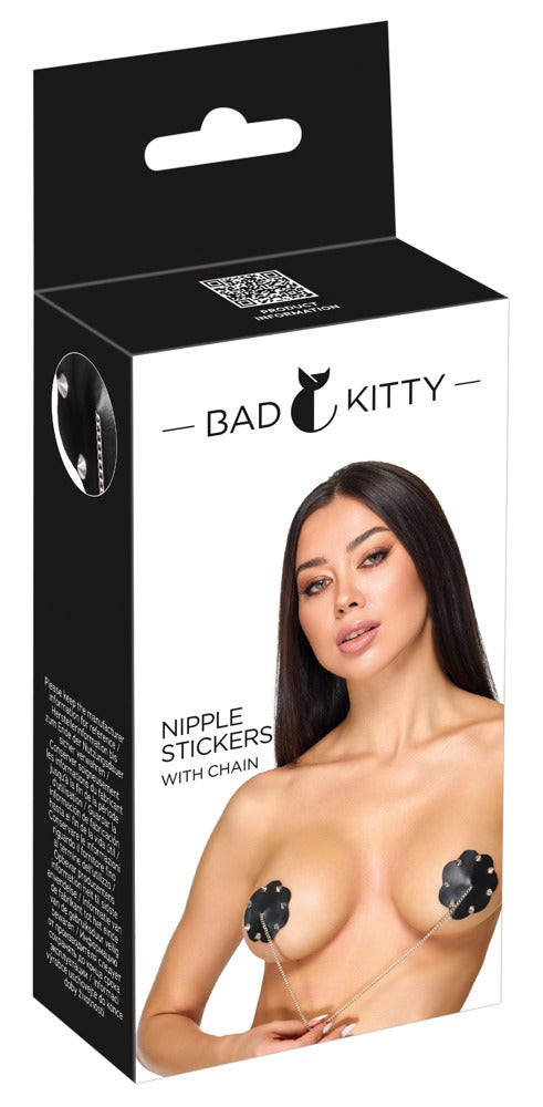 Bad Kitty Nipple Stickers with Chain